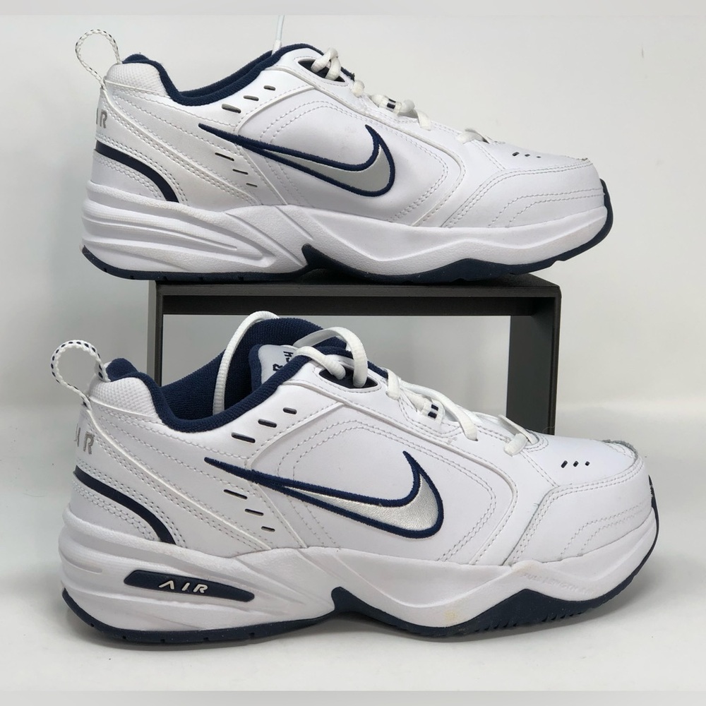 Nike Air Monarch IV 4E Wide 416355-102 Midnight Navy White Silver - Size 7 - Picture 10 of 10